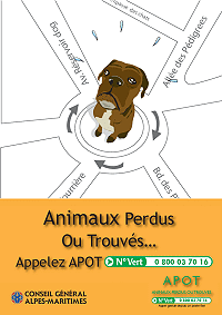 Si vous avez predu ou trouv un animal contactez l'APOT